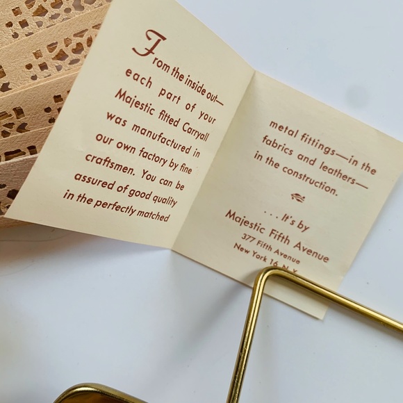 Vintage 1950s Evening Clutch + Sandalwood Fan - Picture 7 of 8